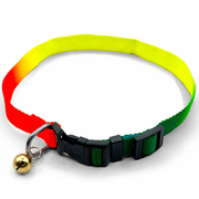 Vibrant Multicolor Nylon Pet Collar with Bell